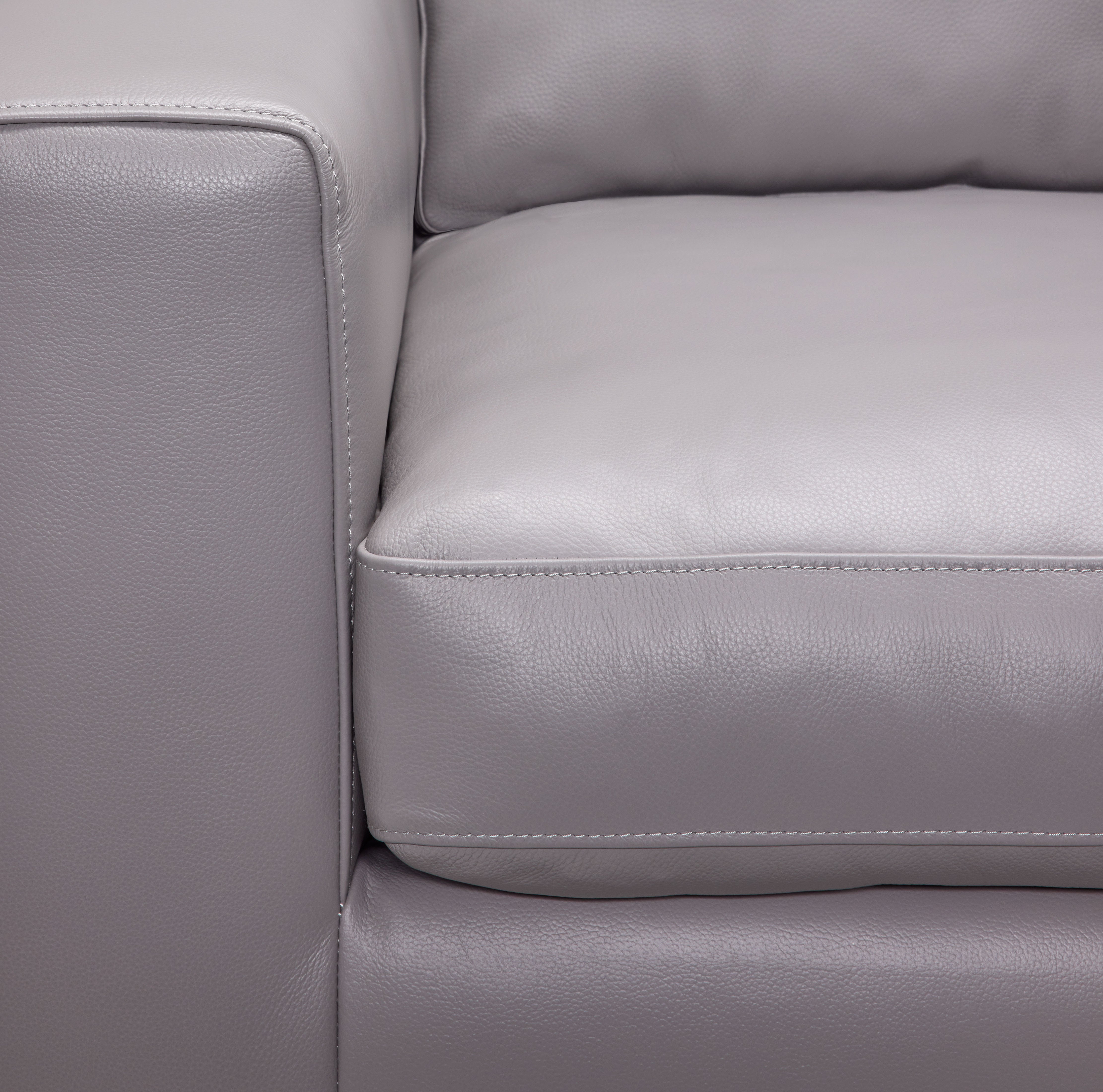 Anderson Leather Sofa - Ash