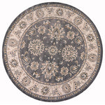 Camlann II Round Area Rug - 7'10" - Grey/Ivory