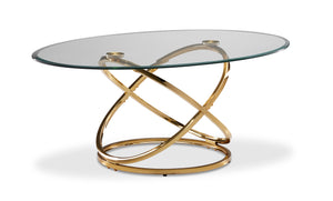 Axis Table de centre 48 po – verre et or