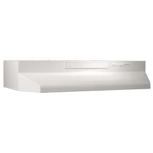 Broan Hotte de cuisinière sous l’armoire 30 po 210 PCM max blanc BU230WW