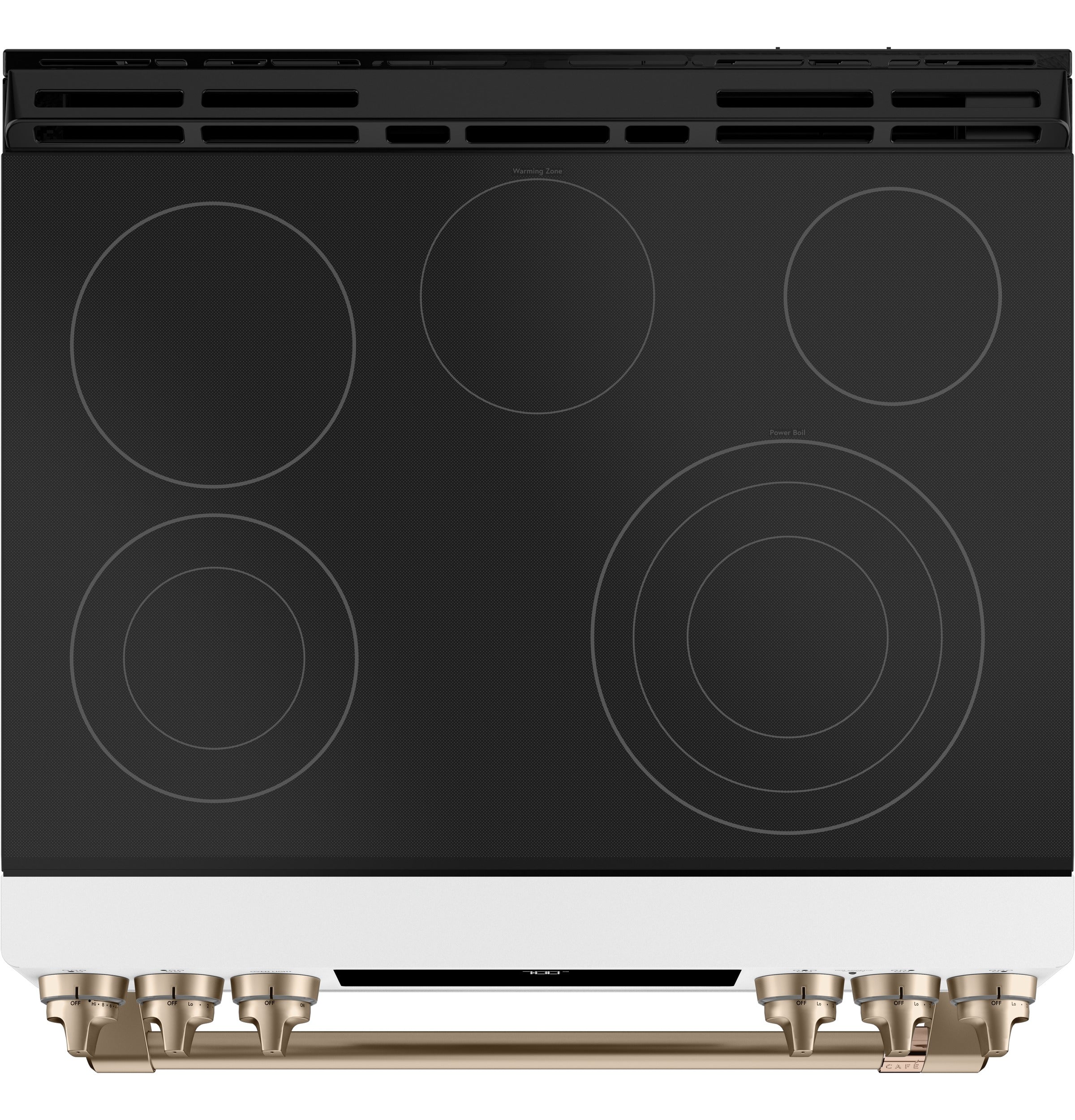 Café™ Matte White 30'' Slide-In Front Control Radiant and Convection Range with Air Fry and Warming Drawer (5.7 Cu.Ft)- CCES700P4MW2