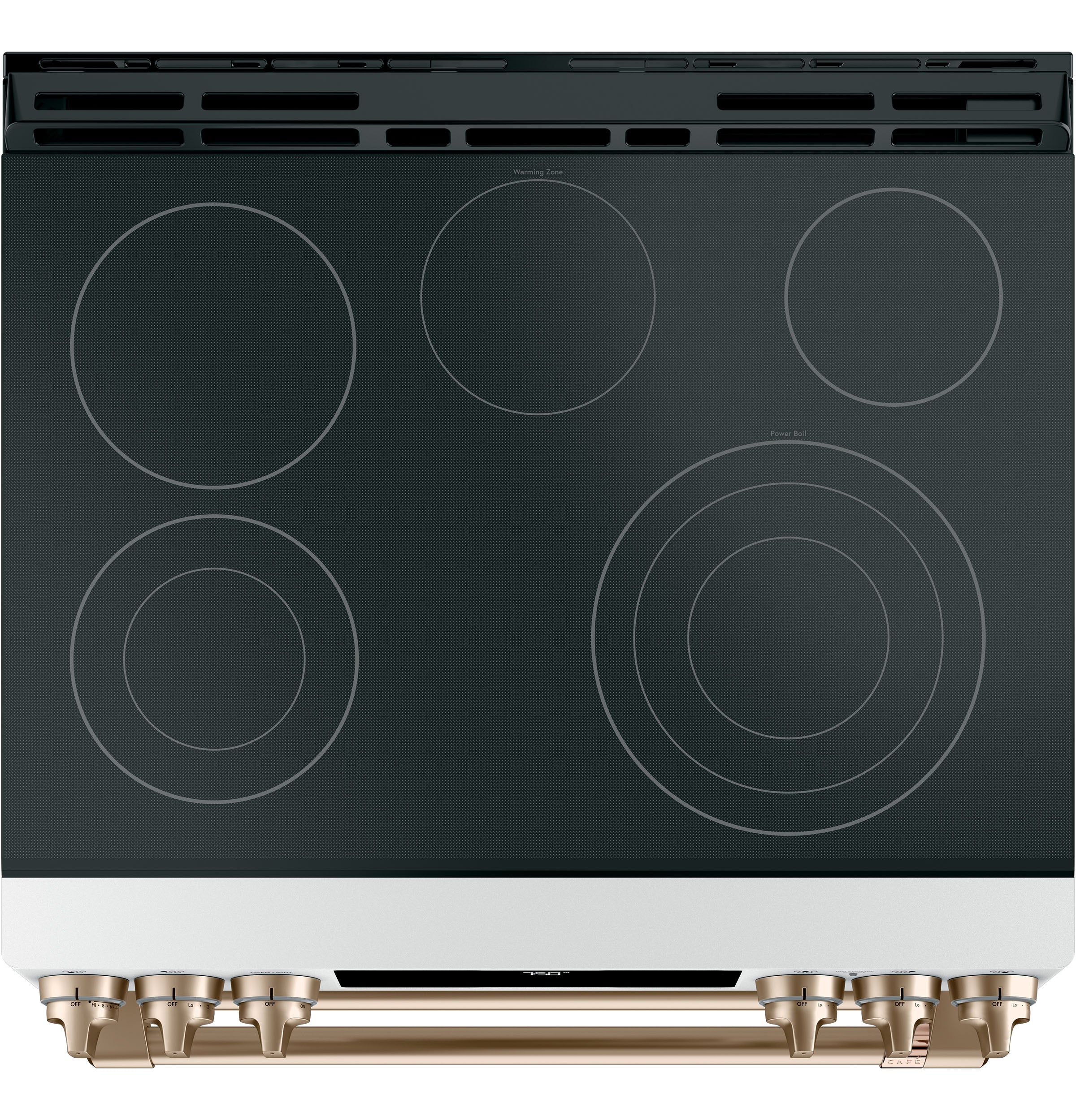 Café™ Matte White 30" Slide-In Front Control Radiant and Convection Double Oven Range with Air Fry (6.7 Cu.Ft) - CCES750P4MW2