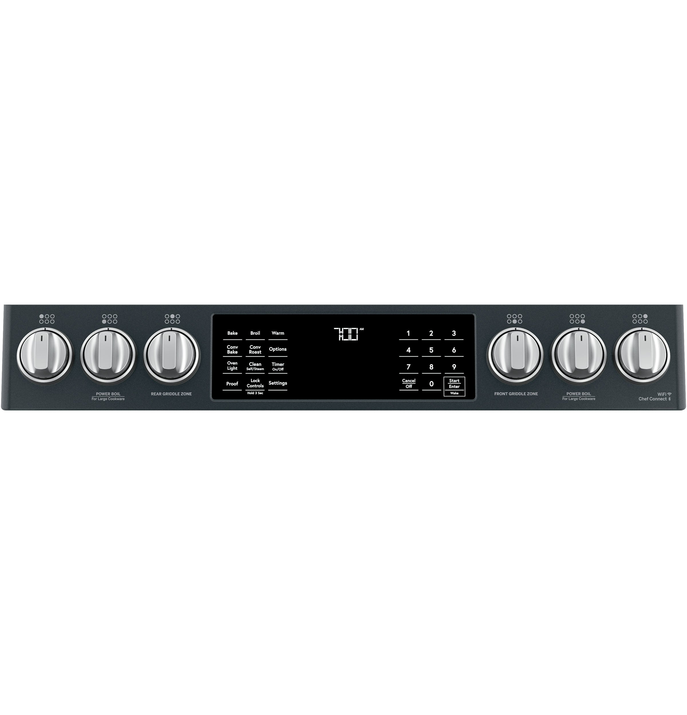Café™ Matte Black 30" Slide-In Front Control Gas Oven with Convection Range and Air Fry (5.6 Cu.Ft) - CCGS700P3MD1