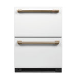 Café Matte White Built-In Dual-Drawer Refrigerator (5.7 Cu.Ft) - CDE06RP4NW2