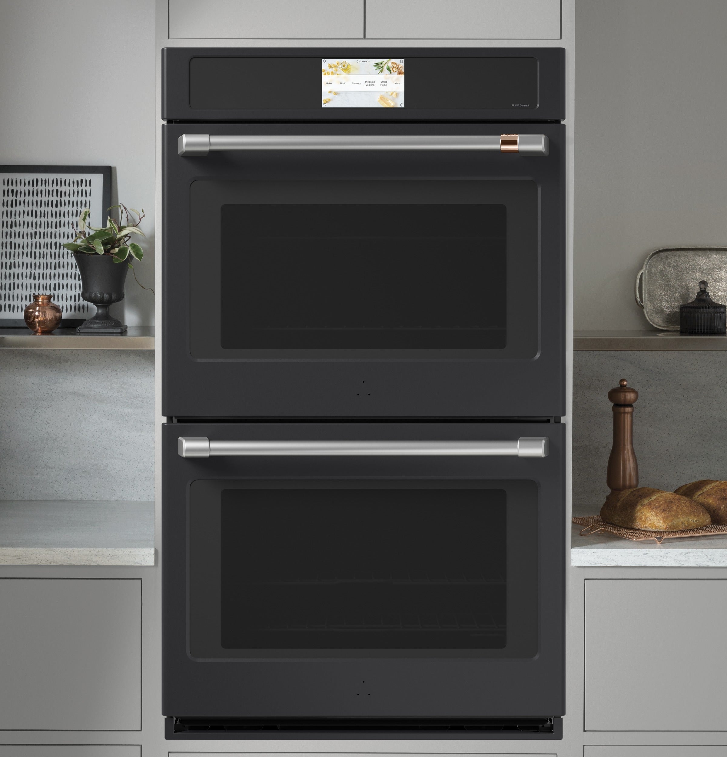 Café Matte Black 30" Built-In Convection Double Wall Oven (10 Cu.Ft) - CTD90DP3ND1