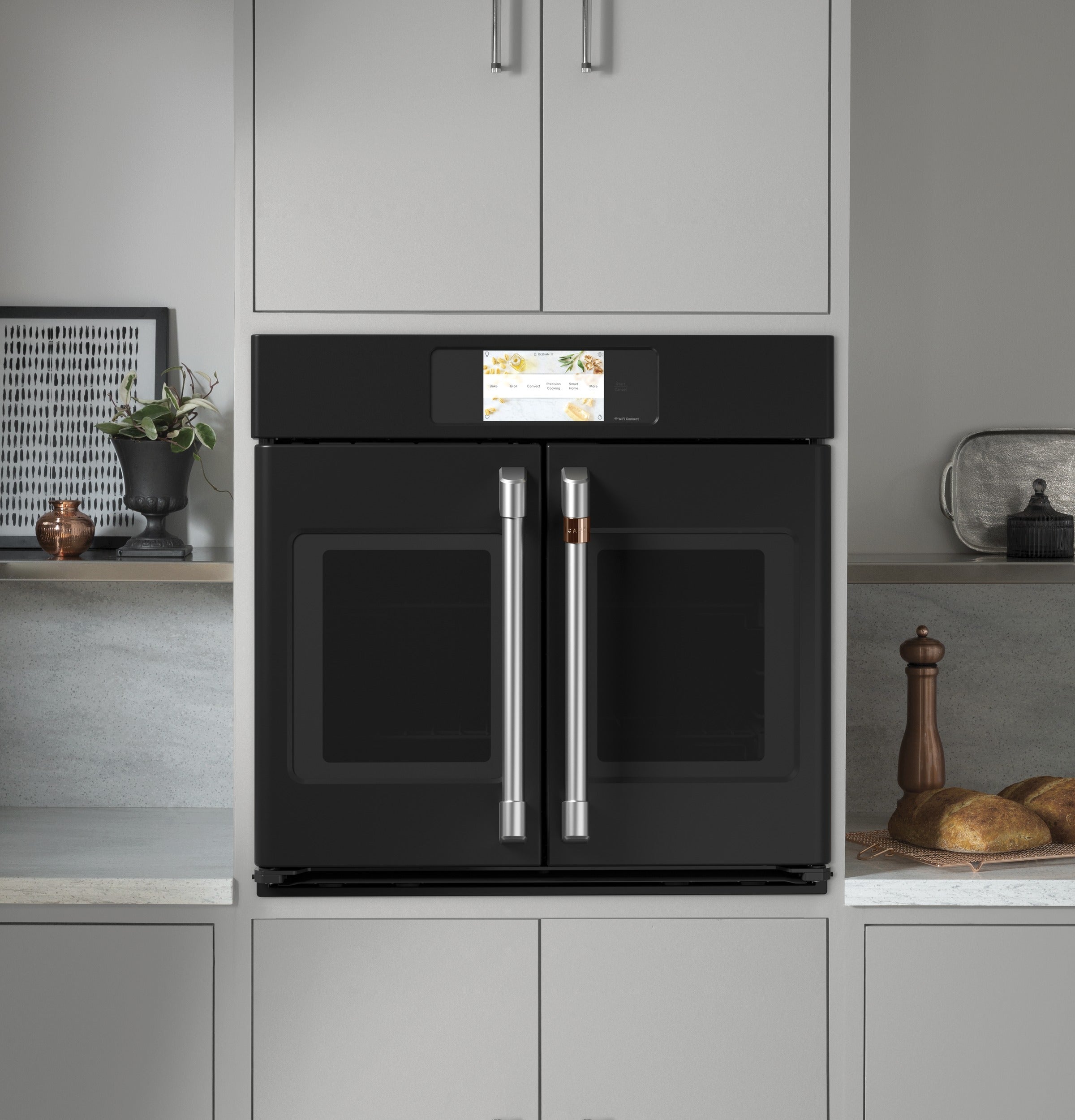 Café Matte Black 30" Built-In French-Door Single Convection Wall Oven (50 Cu.Ft) - CTS90FP3ND1