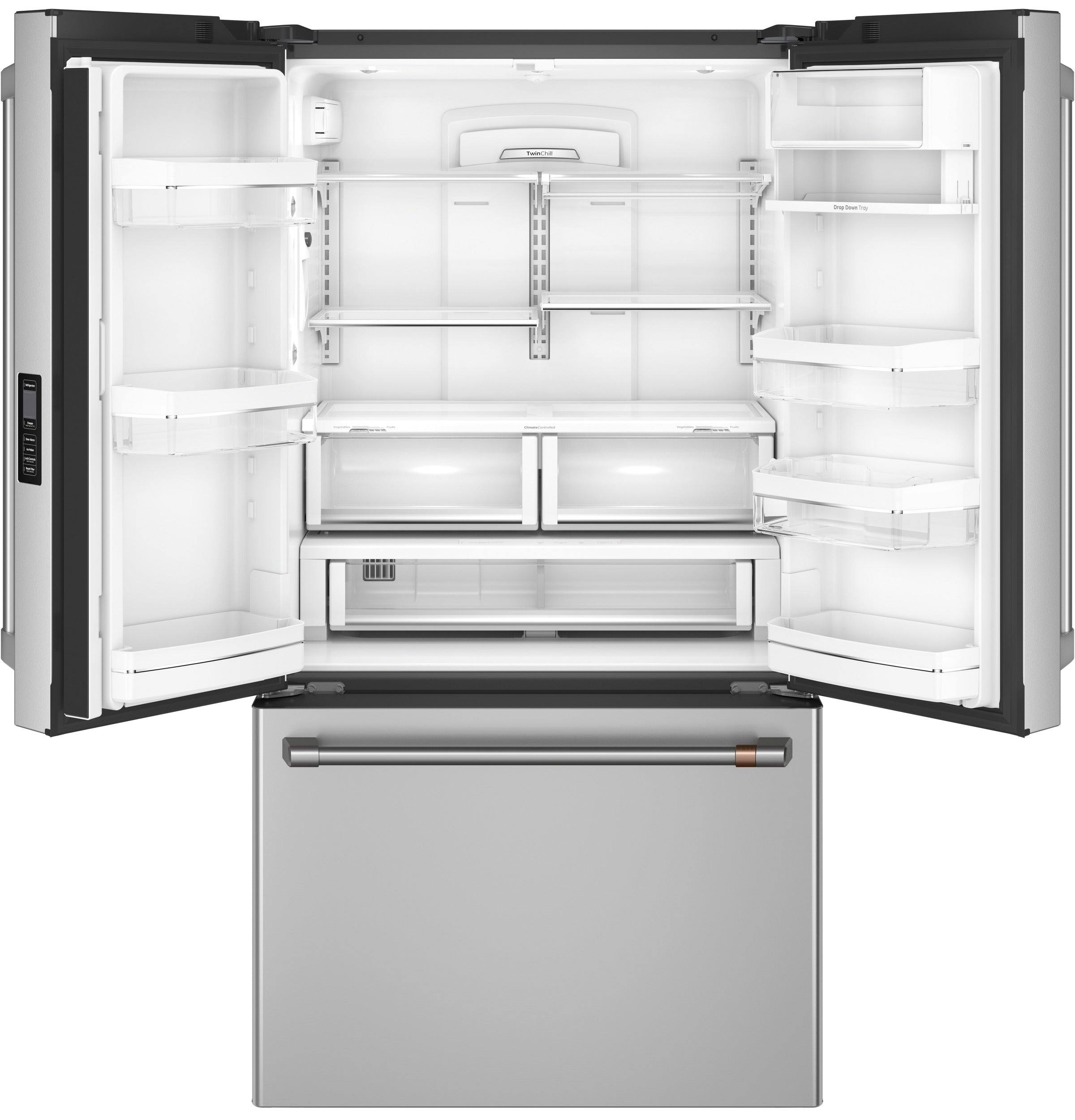 Café 36" 23.1 Cu. Ft. Stainless Steel Counter-Depth French Door Refrigerator - CWE23SP2MS1