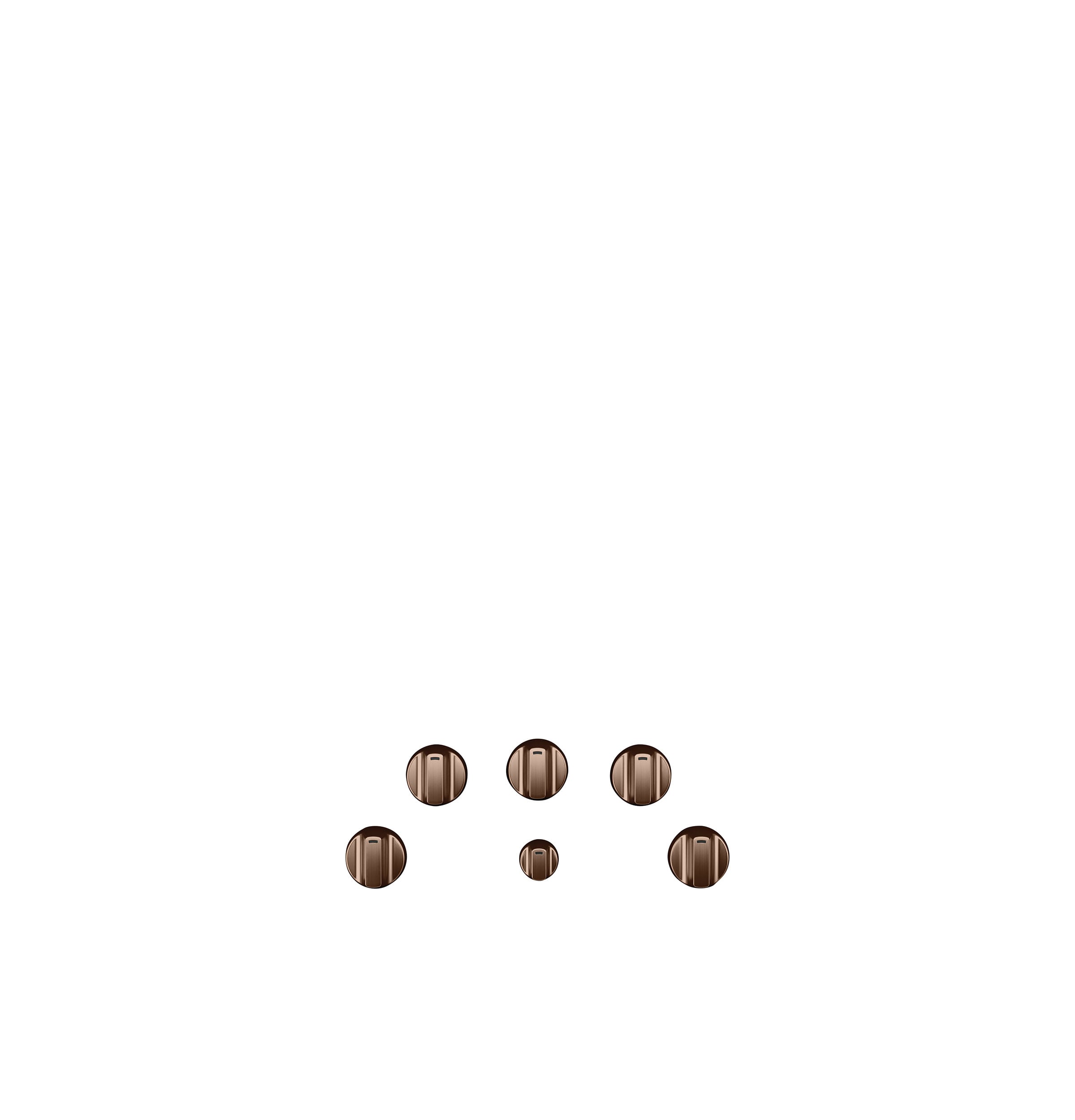 Café™ Brushed Copper 5-Piece Electric Cooktop Knobs - CXCE1HKPMCU