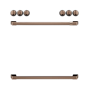 Café Ens. Poignées et boutons pour cuisinière électrique avec commandes à l’avant cuivre brossé CXFCEHKPMCU