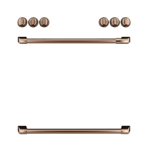 Café Ens. Poignées et boutons pour cuisinière au gaz avec commandes à l’avant cuivre brossé CXFCGHKPMCU