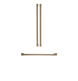 Café Trousse de poignées pour réfrigérateur avec porte à 2 battants bronze brossé CXMB3H3PNBZ