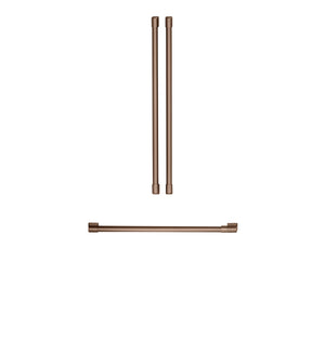Café Trousse de poignées pour réfrigérateur avec porte à 2 battants cuivre brossé CXMB3H3PNCU