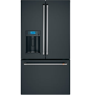 Café Réfrigérateur 22,2 pi³ porte à 2 battants à profondeur de comptoir avec distributeur d’eau chaude 36 po noir mat CYE22TP3MD1