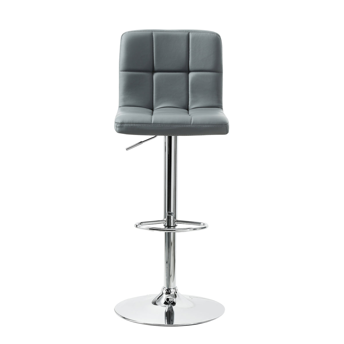 Brandt Bar Height Stool - Dark Grey, Chrome