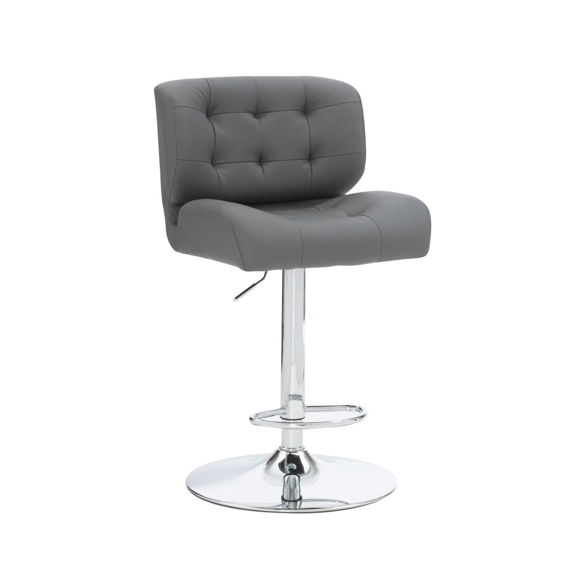 Bridger Bar Height Stool - Grey, Chrome