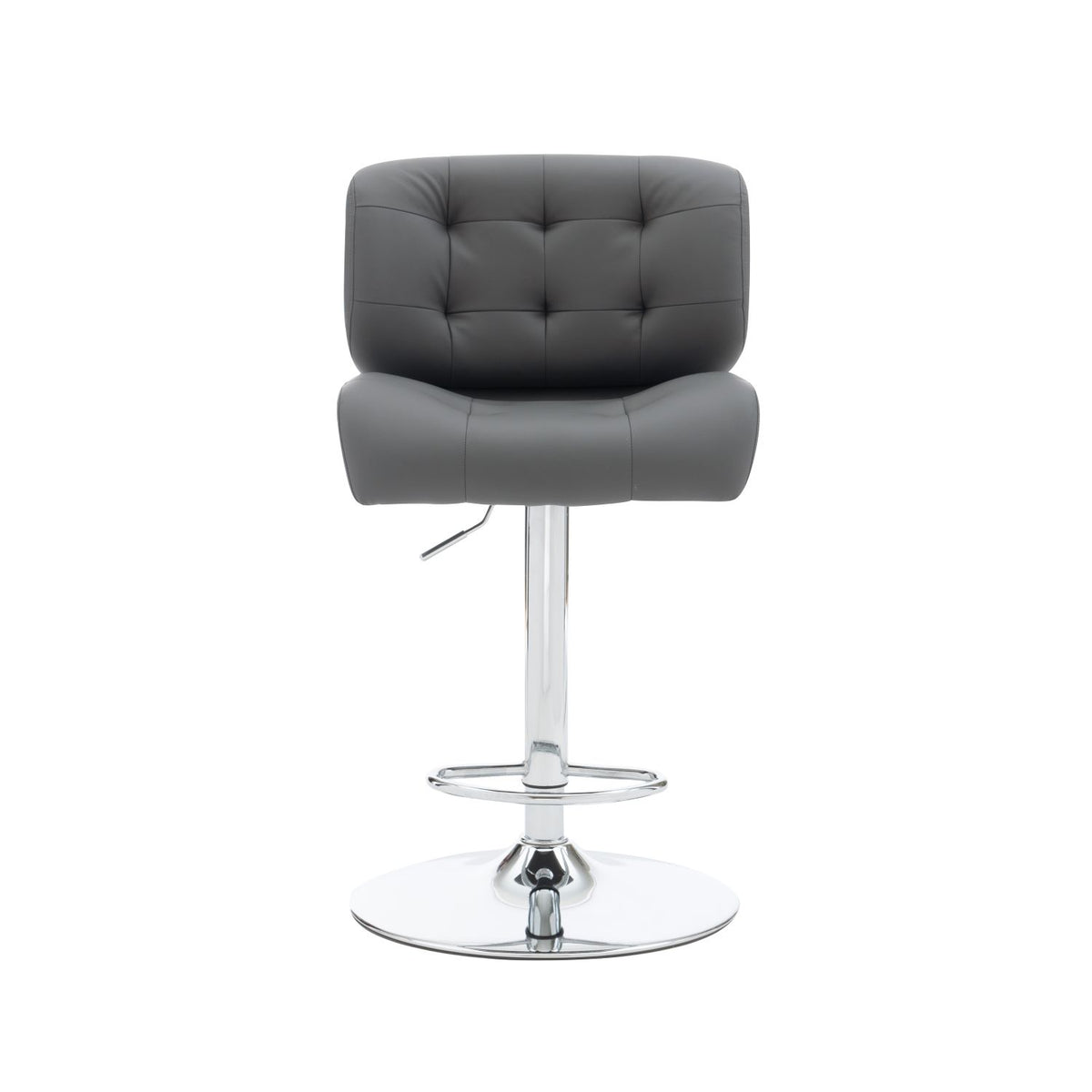 Bridger Bar Height Stool - Grey, Chrome