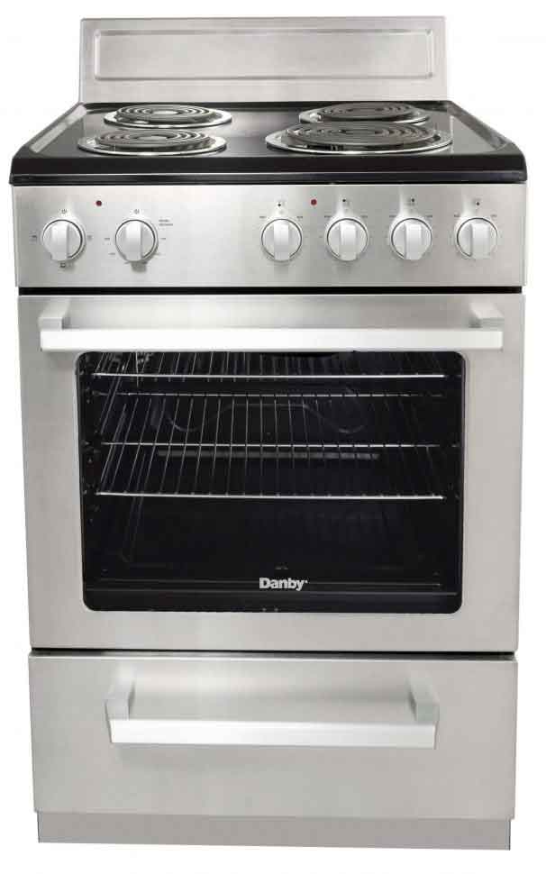 Danby Black and Stainless Coil Range 24" - DERM240BSSC