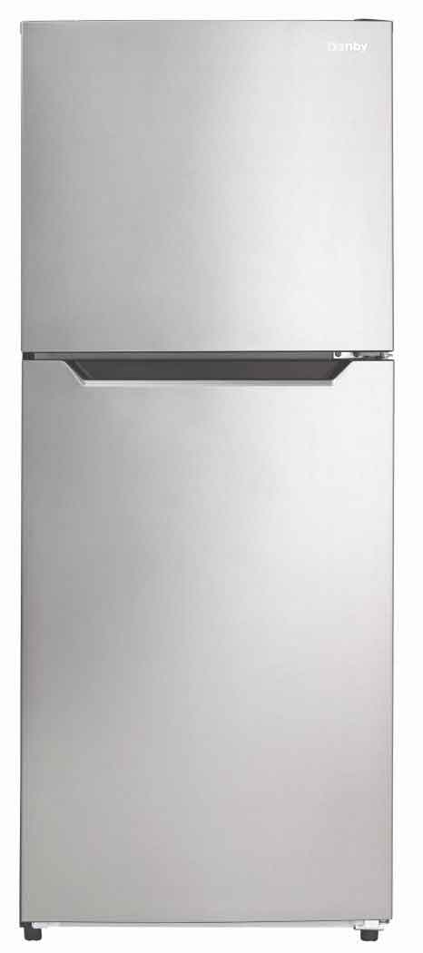 Danby 23.5" 10.1 Cu. Ft. Black And Stainless Look Top-Freezer Refrigerator - DFF101B1BSLDB