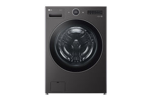 LG Laveuse à chargement frontal 5,8 pi³ avec technologie DDMC IA 2.0 et bouton ACL acier noir WM6700HBA