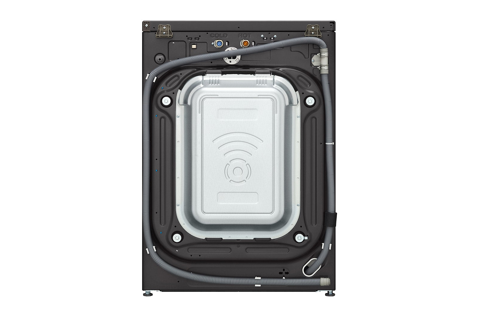 LG Black Steel 5.8 cu. ft. Front Load Washer with AI DD™ 2.0 and LCD Knob - WM6700HBA