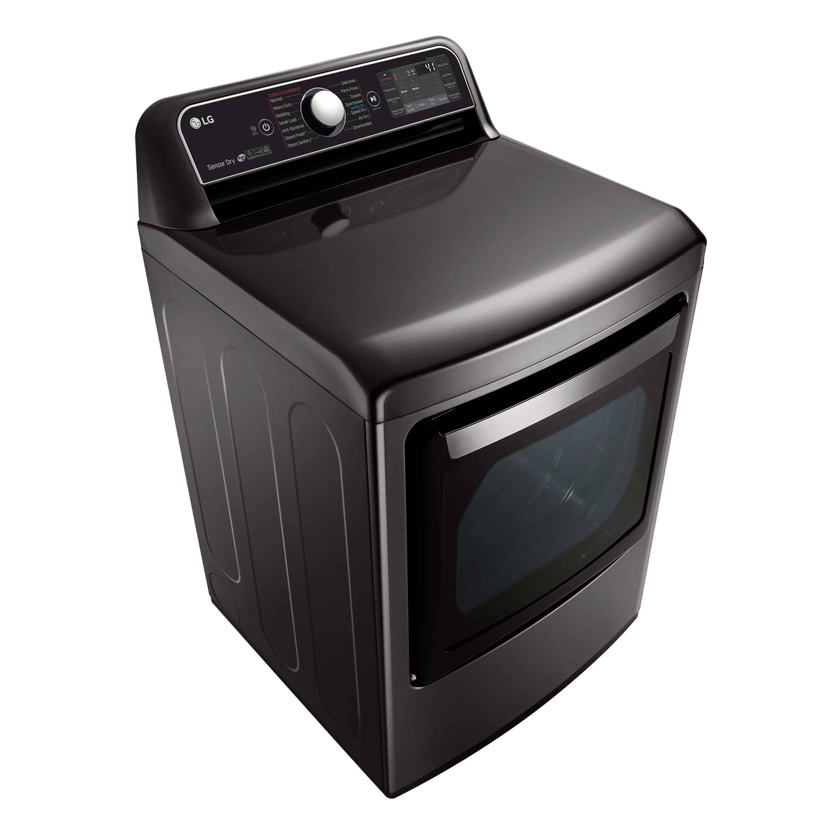 LG Black Steel TurboSteam™ Electric Dryer with EasyLoad™ Dual-opening Door (7.3 Cu.Ft.) - DLEX7900BE