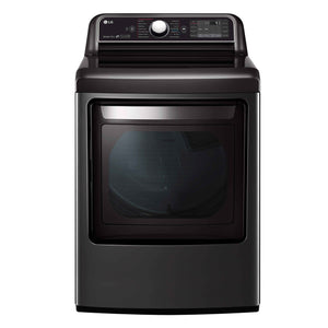 LG Sécheuse électrique TurboSteamMC 7,3 pi³ avec porte à ouverture double EasyLoadMC acier noir DLEX7900BE