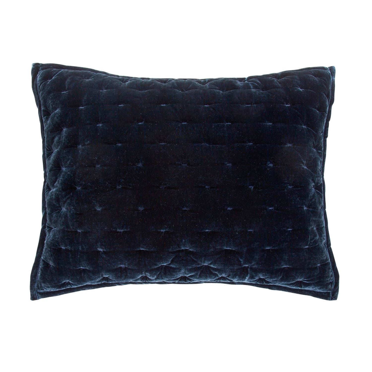 Sierpnia 3-Piece Silk Look Velvet King Quilt Set - Midnight Blue