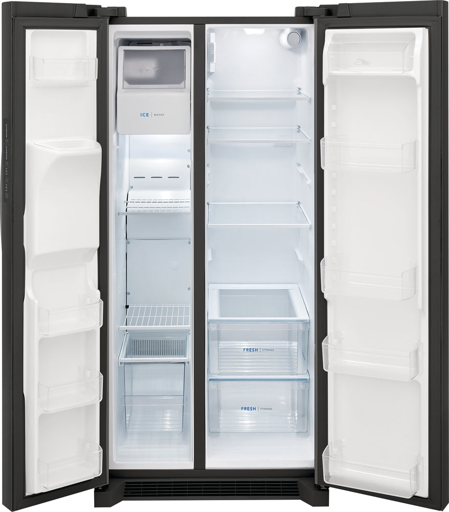 Frigidaire 33" 22.2 Cu. Ft. Black Stainless Steel Side-by-Side Refrigerator - FRSS2323AD