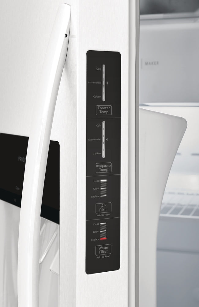 Frigidaire White 33" Standard Depth Side by Side Refrigerator (22.2 Cu. Ft.) - FRSS2323AW