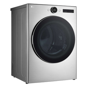 LG Sécheuse intelligente au gaz 7,4 pi³ très grande capacité avec intelligence intégrée et technologie TurboSteam® acier graphite DLGX5501V
