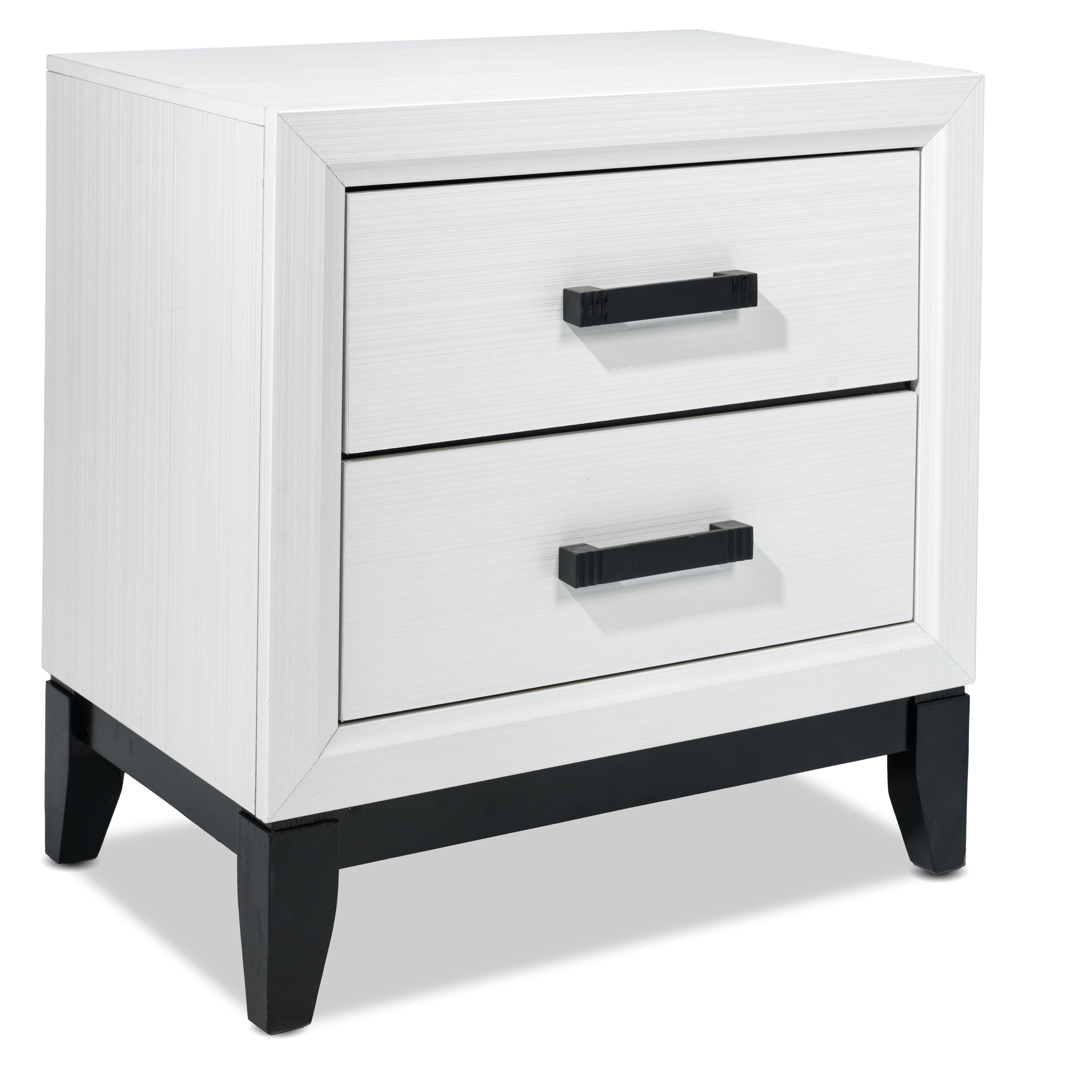 Fog 5-Piece King Bedroom Package - White, Black
