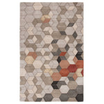 Ptolemaios V Area Rug - 9' X 13' - Light Grey/Orange