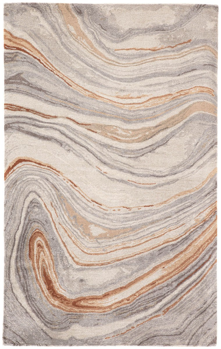 Ptolemaios II Area Rug - 8' X 11' - Copper/Grey
