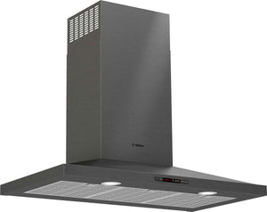 Bosch Série 800 Hotte de cuisinière murale cheminée 36 po 600 PCM acier inoxydable noir HCP86641UC