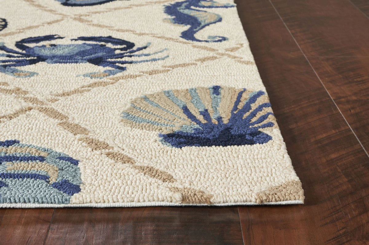 Kinuseo I Indoor Outdoor Area Rug - 5' x 7'6" - Sand