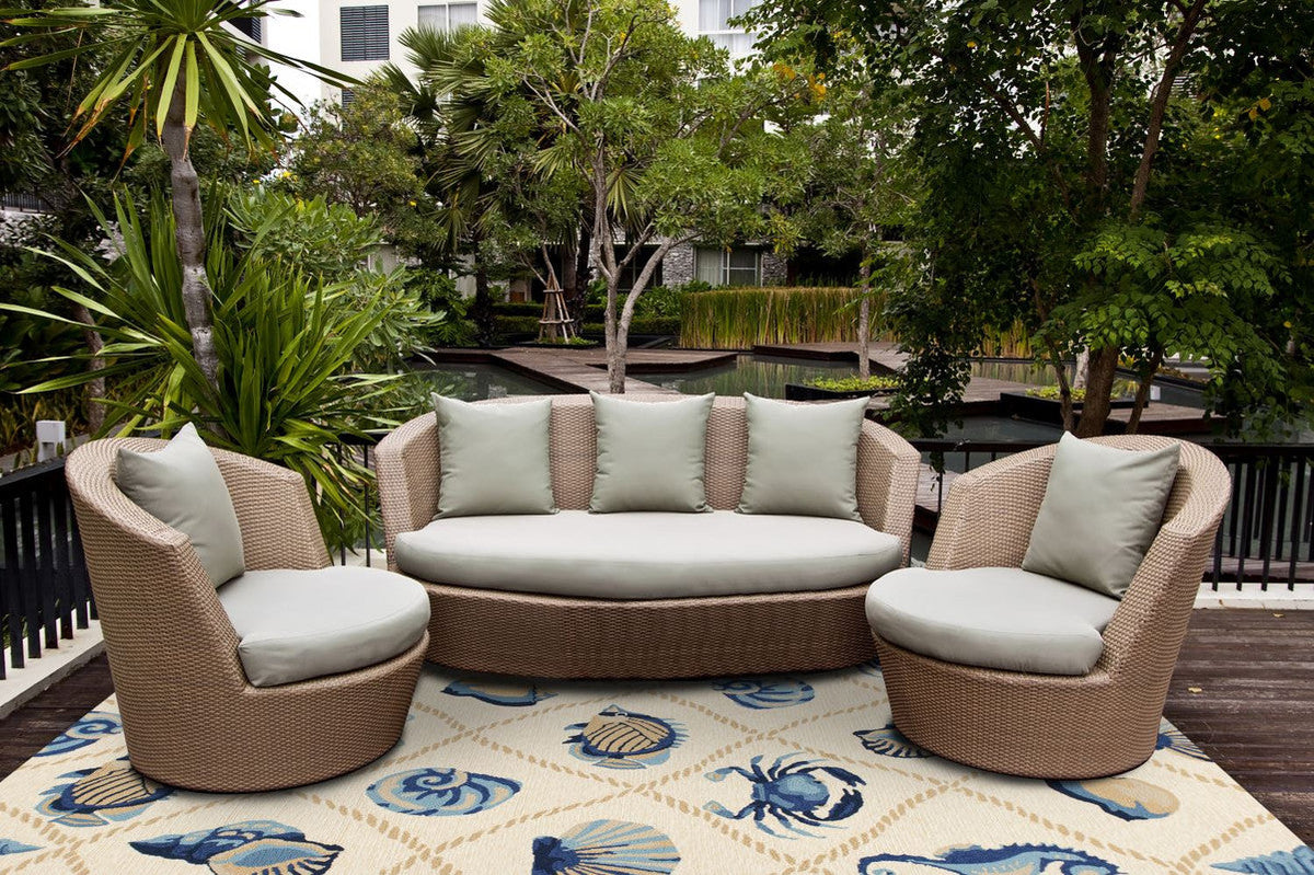 Kinuseo I Indoor Outdoor Area Rug - 5' x 7'6" - Sand