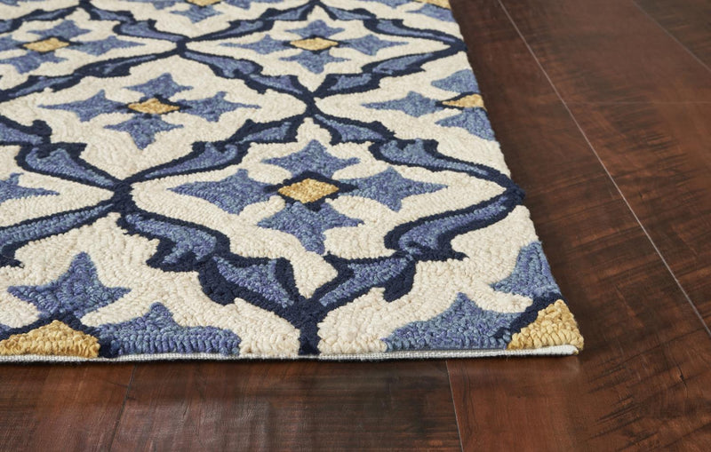 Hunter VII 7'6" x 9'6" Ivory/Blue Area Rug Leon's