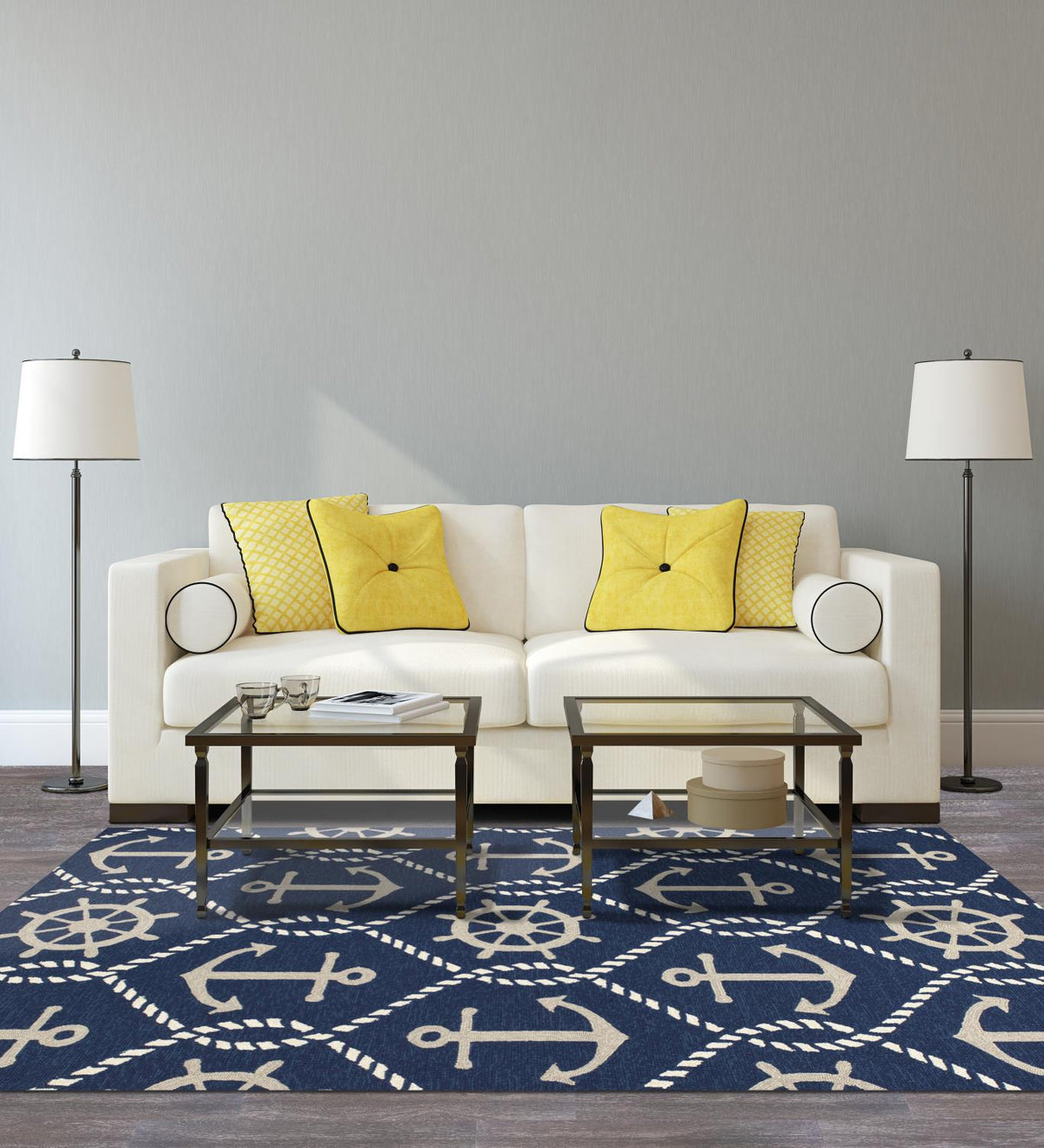 Hunter IX 5' x 7'6" - Navy Area Rug