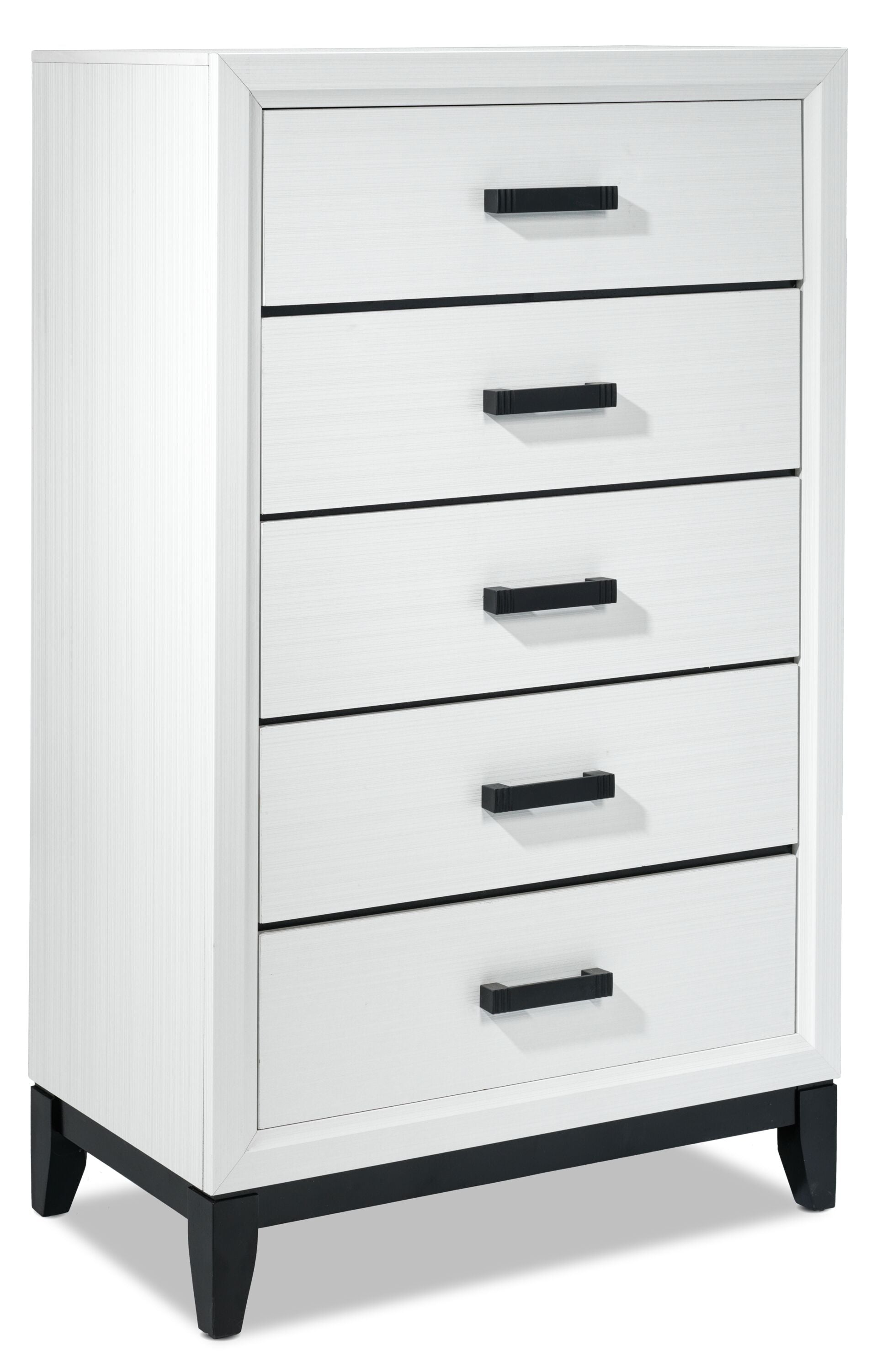Fog 5-Piece King Bedroom Package - White, Black