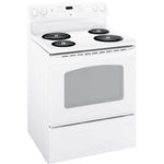 GE White Freestanding Electric Range (5.0 Cu. Ft.) - JCBS280DMWW