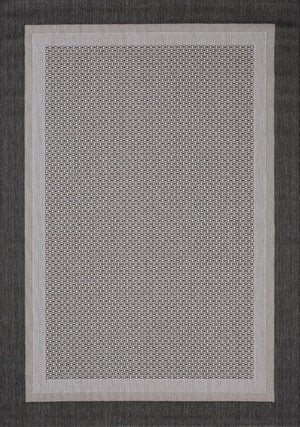 Jasper Border Tapis extérieur (5,3 pi X 7,7 pi) – gris