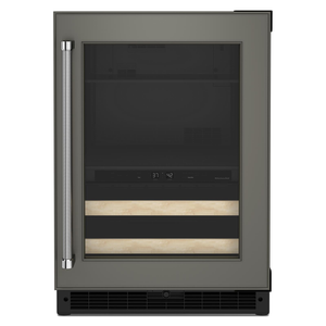 KitchenAid Refroidisseur à boissons 4,89 pi³ avec façade des grilles en bois 24 po prêt pour panneau personnalisé KUBR214KPA