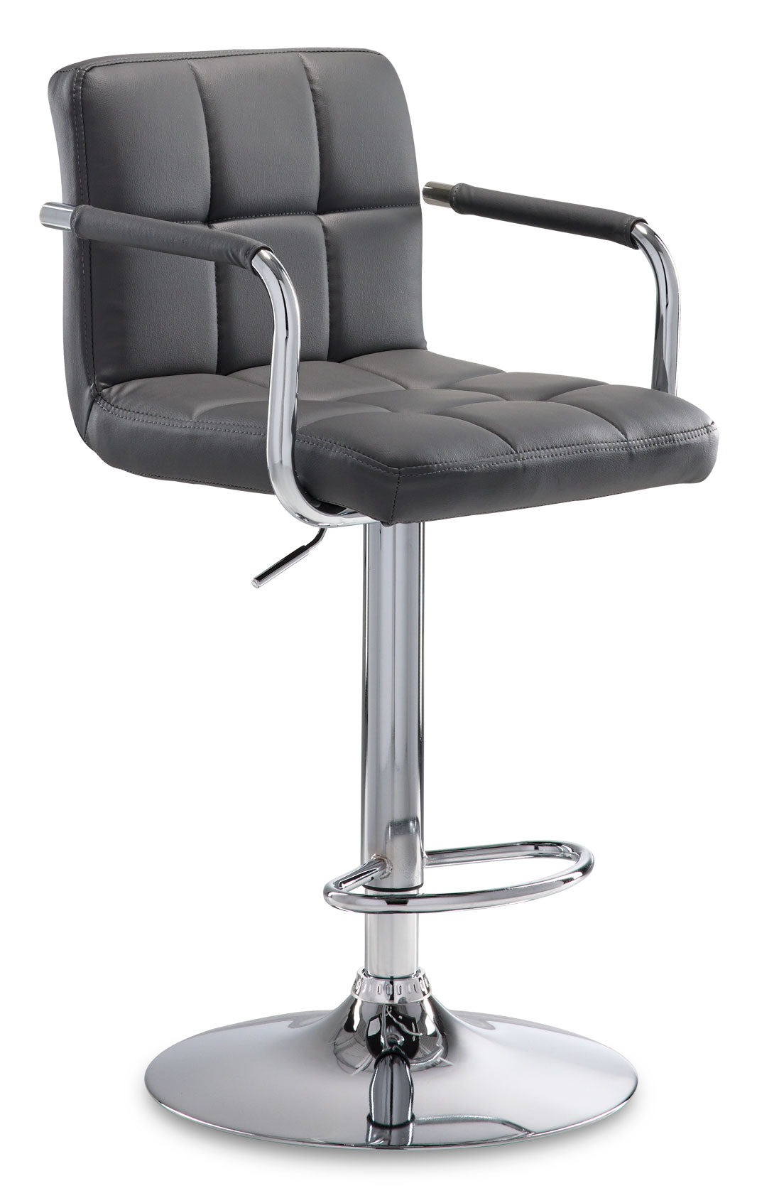 Kane Bar Height Stool - Grey, Chrome