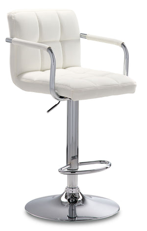 Kane Tabouret hauteur bar – blanc, chrome