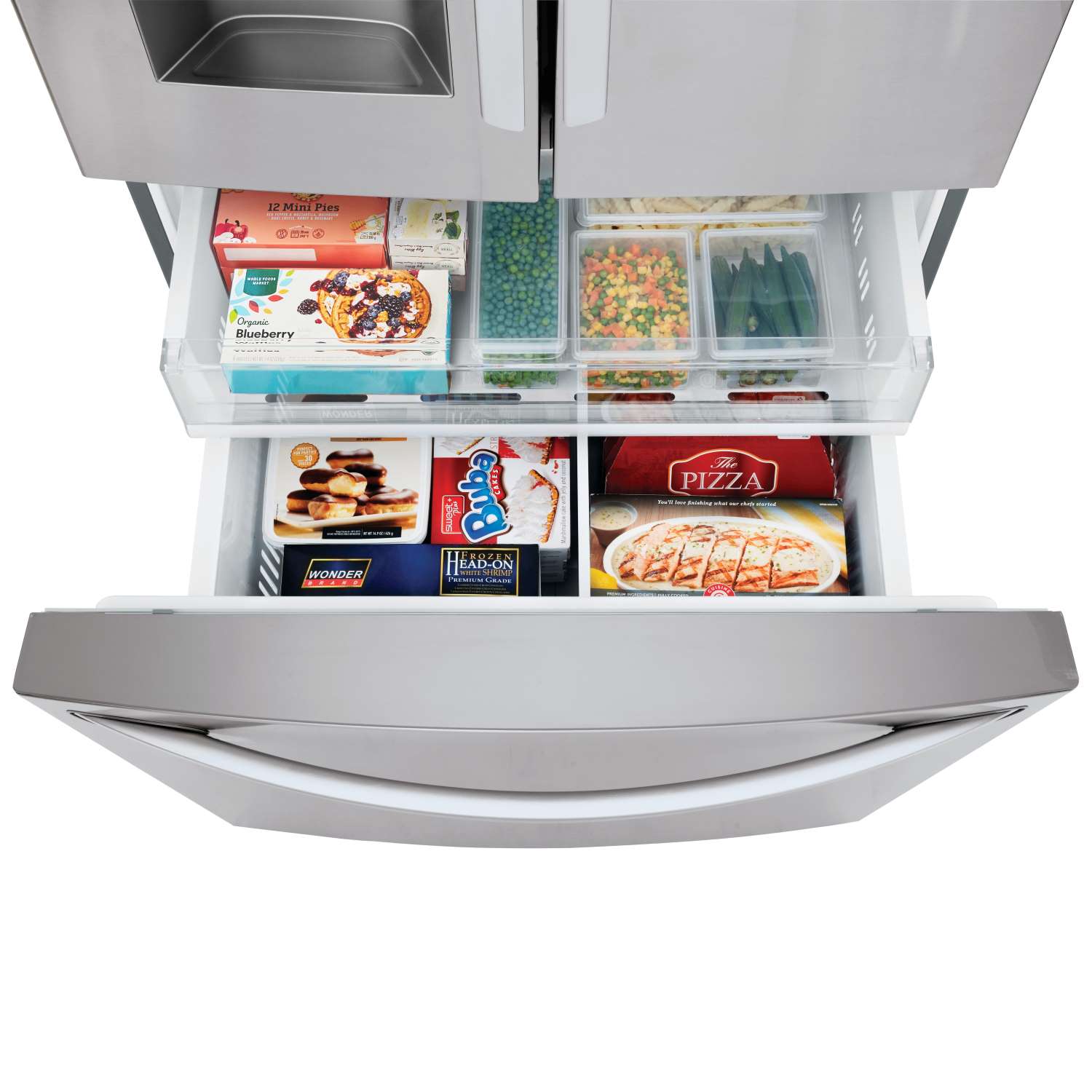 LG 36" 28 Cu. Ft. Smudge Resistant Stainless Steel French Door Refrigerator with Ice & Water Dispenser - LRFS28XBS