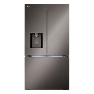 LG Réfrigérateur intelligent 26 pi³ de 36 po avec porte à 2 battants à profondeur de comptoir MAX avec quatre type de glace acier inoxydable noir - LRYXC2606D