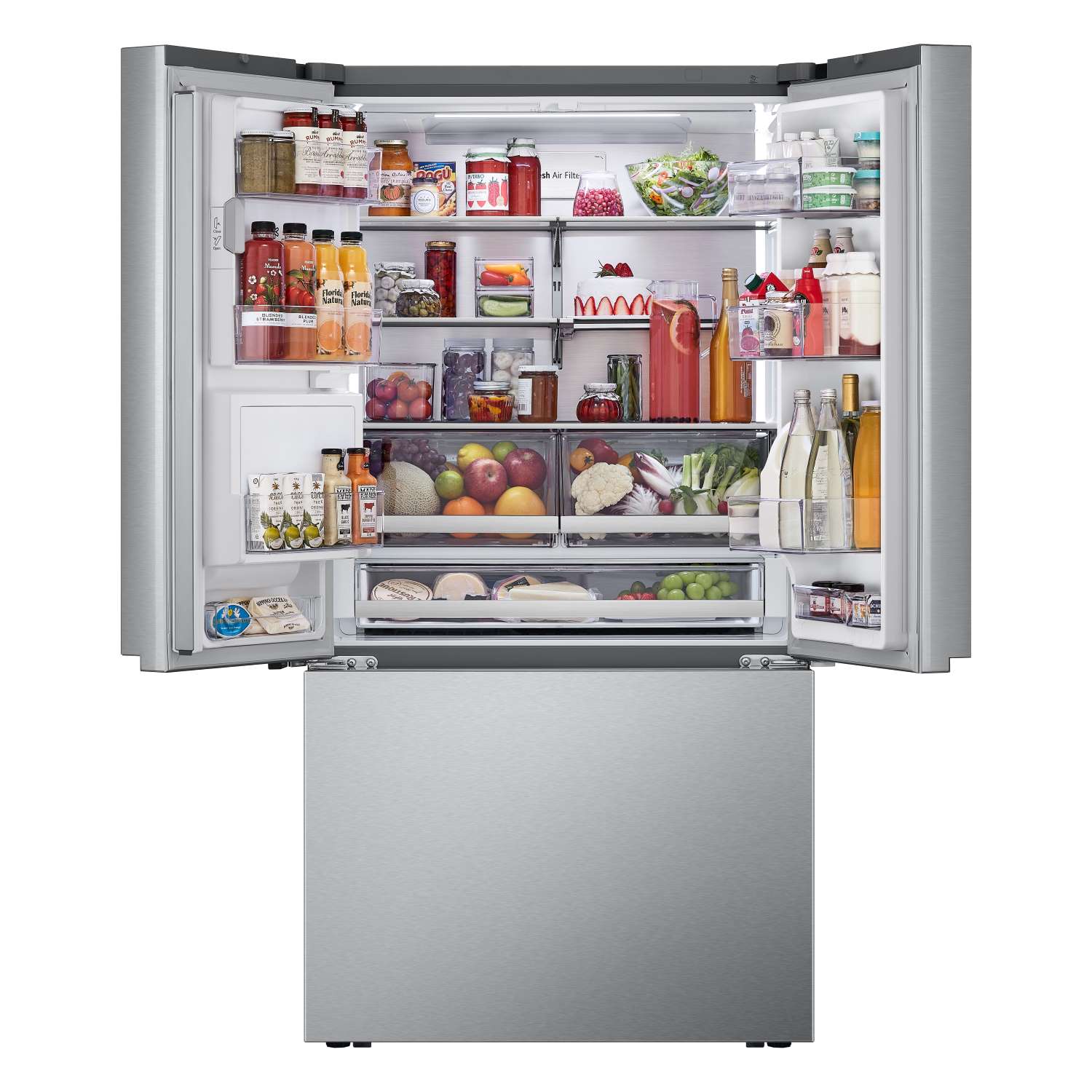 LG 35.75" 26 Cu. Ft. Stainless Steel Smart Counter-Depth MAX™ French Door Refrigerator with Four Types of Ice - LRYXC2606S
