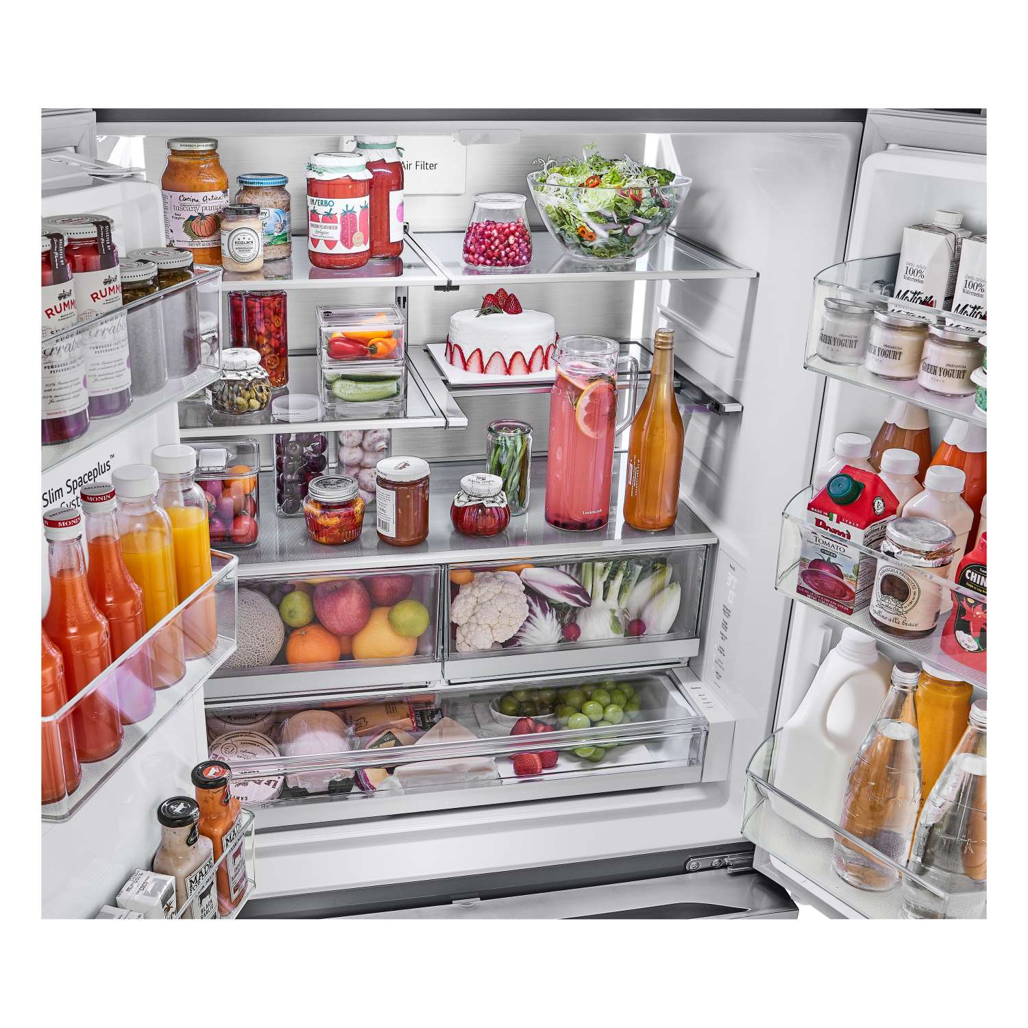 LG 35.75" 26 Cu. Ft. Stainless Steel Smart Counter-Depth MAX™ French Door Refrigerator with Four Types of Ice - LRYXC2606S