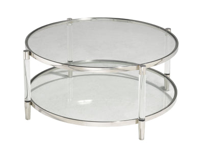 Lark Table de centre - verre et chrome