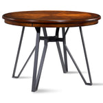 Leo Round Table - Brown Cherry, Black